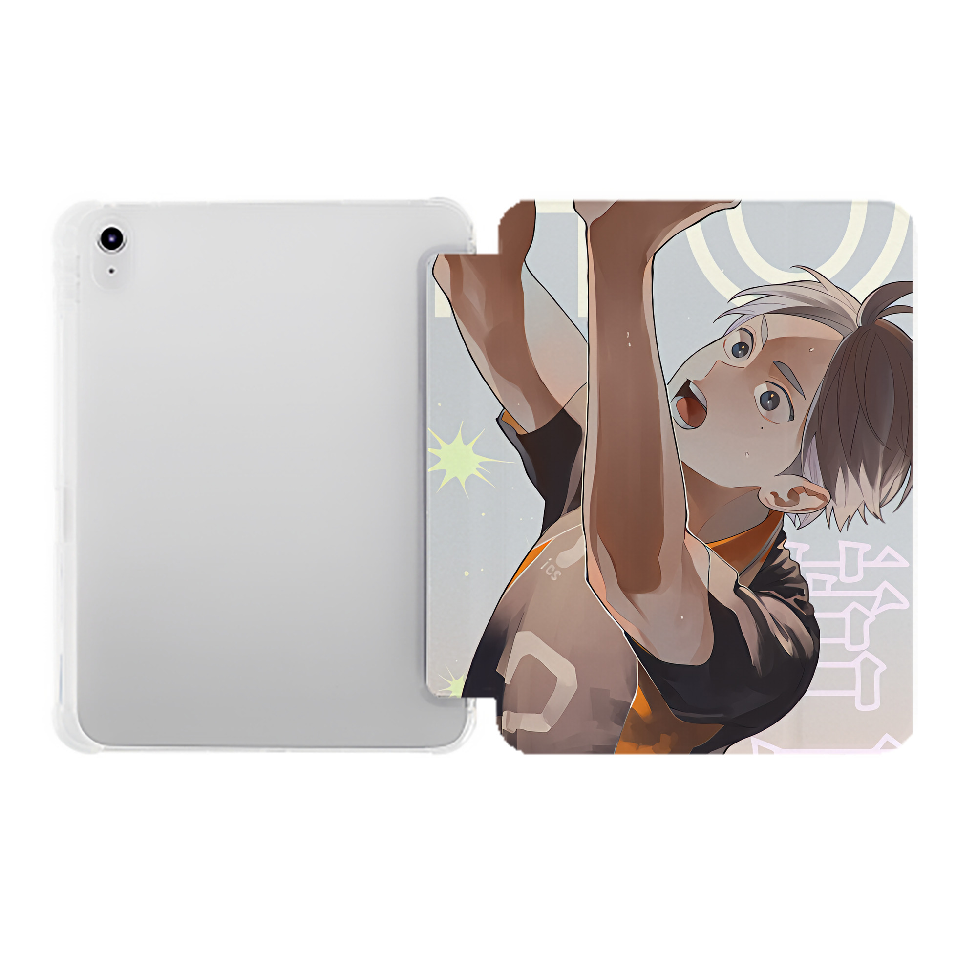 （画像用） ハイキュー!! Haikyu!! IPad ケース ペン収納付き 三つ折りスタンド PUレザー×シリコン 対応機種9.5/10.5/10.9インチ